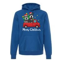 Miniature Schnauzer Christmas Truck Tree Mom Dad Xmas Gift Premium Hoodie