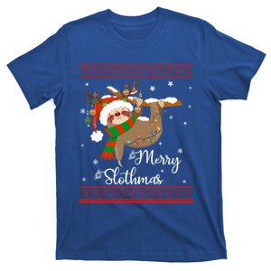 Merry Slothmas Christmas Pajama Cute Sloth Funny Sloth Lover Meaningful Gift T-Shirt