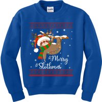 Merry Slothmas Christmas Pajama Cute Sloth Funny Sloth Lover Meaningful Gift Kids Sweatshirt