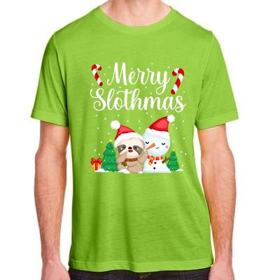 Merry Slothmas Christmas Pajama For Sloth Lovers Meaningful Gift Adult ChromaSoft Performance T-Shirt