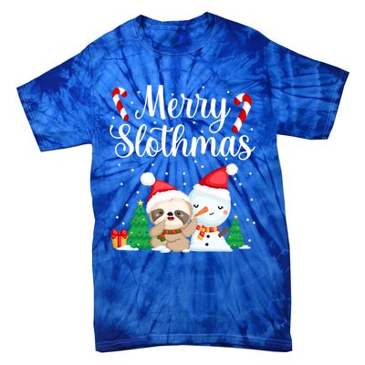 Merry Slothmas Christmas Pajama For Sloth Lovers Meaningful Gift Tie-Dye T-Shirt