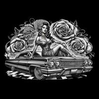 Mexican Street Culture Lowrider Latina Chola Model 16 in Basic Backpack