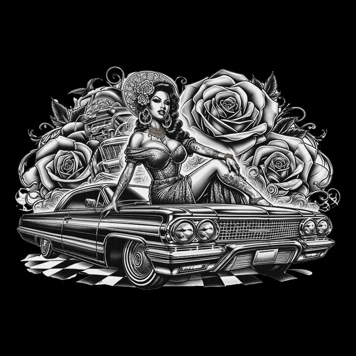 Mexican Street Culture Lowrider Latina Chola Model 16 in Basic Backpack