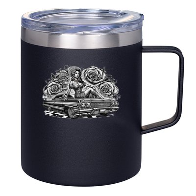 Mexican Street Culture Lowrider Latina Chola Model 12oz Stainless Steel Coffee Mug