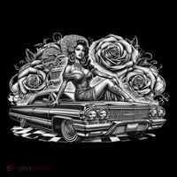 Mexican Street Culture Lowrider Latina Chola Model Premium T-Shirt