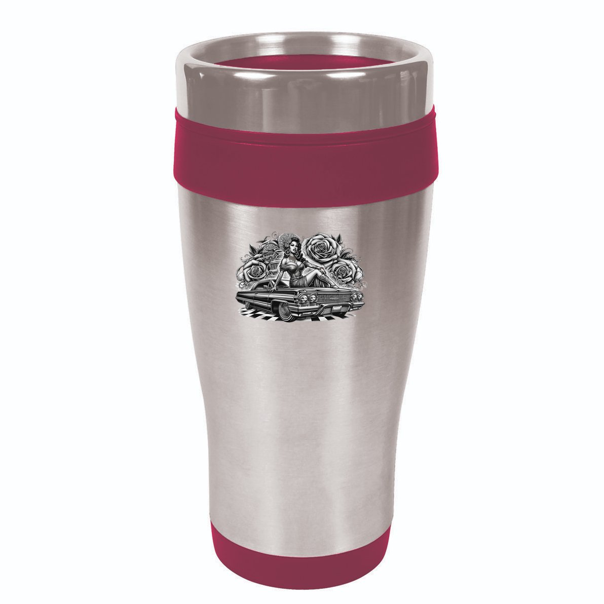 Mexican Street Culture Lowrider Latina Chola Model 16oz Travel Tumbler