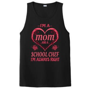 Mom School Chef Funny Saying Gift PosiCharge Competitor Tank