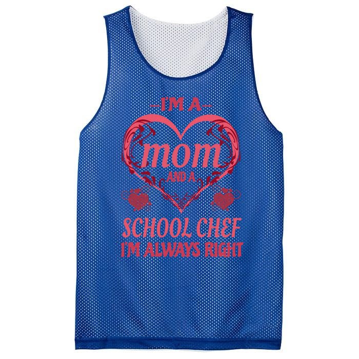 Mom School Chef Funny Saying Gift Mesh Reversible Basketball Jersey Tank