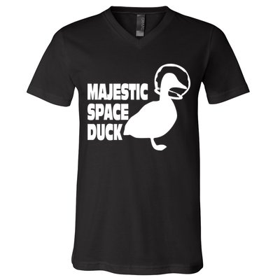 Majestic Space Duck V-Neck T-Shirt