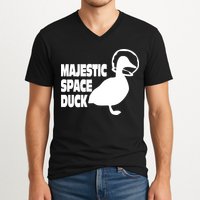 Majestic Space Duck V-Neck T-Shirt