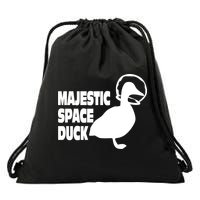 Majestic Space Duck Drawstring Bag