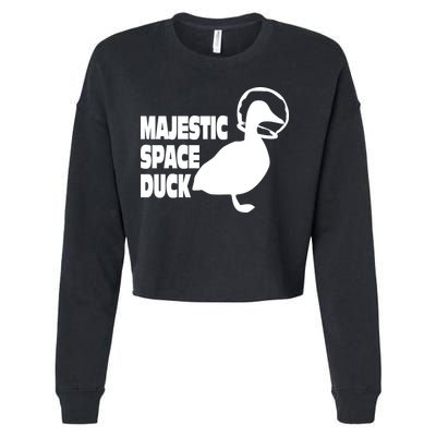 Majestic Space Duck Cropped Pullover Crew