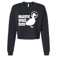 Majestic Space Duck Cropped Pullover Crew