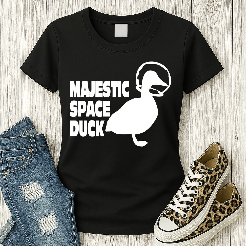 Majestic Space Duck Womens T-Shirt