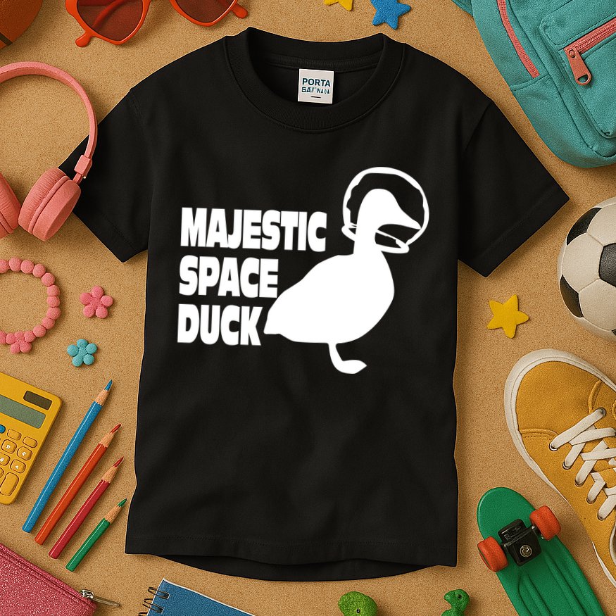 Majestic Space Duck Kids T-Shirt