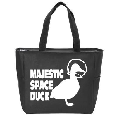 Majestic Space Duck Zip Tote Bag