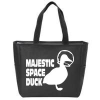 Majestic Space Duck Zip Tote Bag