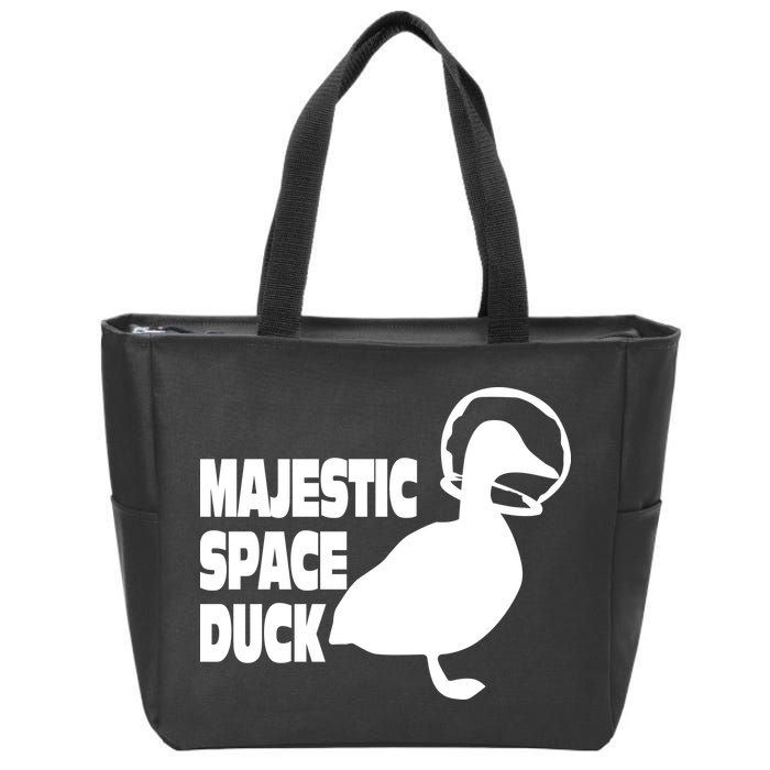 Majestic Space Duck Zip Tote Bag