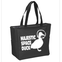 Majestic Space Duck Zip Tote Bag