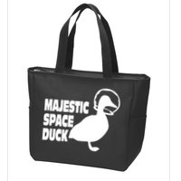 Majestic Space Duck Zip Tote Bag