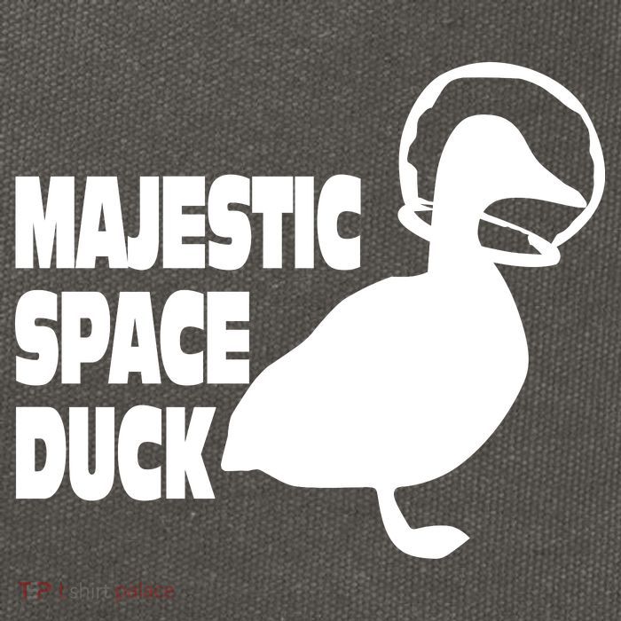 Majestic Space Duck Cotton Canvas Backpack