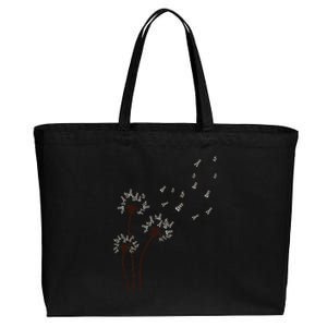 Miniature Schnauzer Dandelion Loves Dog For Mother's Day Dog Cotton Canvas Jumbo Tote