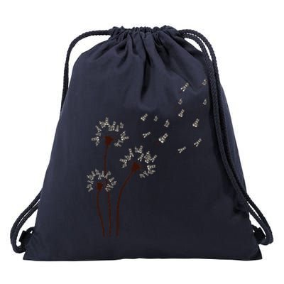 Miniature Schnauzer Dandelion Loves Dog For Mother's Day Dog Drawstring Bag