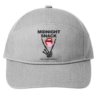 Midnight Snack Diet Starts Monday 7-Panel Snapback Hat