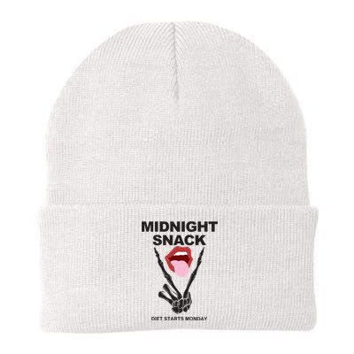 Midnight Snack Diet Starts Monday Knit Cap Winter Beanie