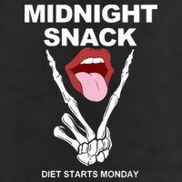 Midnight Snack Diet Starts Monday 7 Panel Mesh Trucker Snapback Hat
