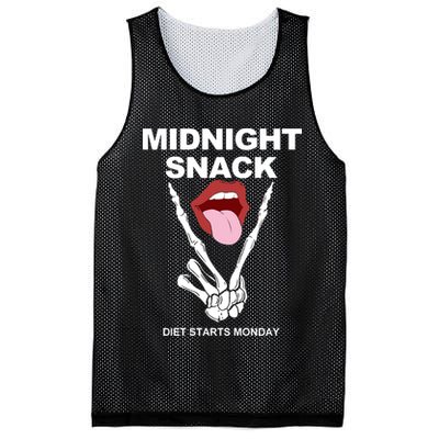 Midnight Snack Diet Starts Monday Mesh Reversible Basketball Jersey Tank