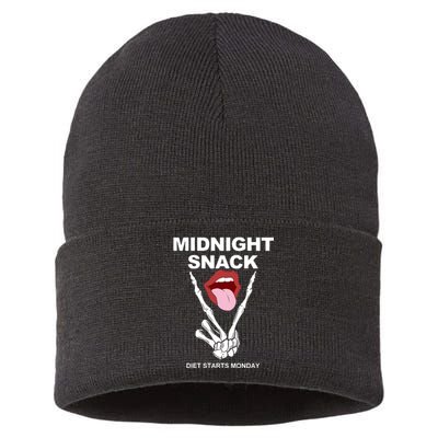 Midnight Snack Diet Starts Monday Sustainable Knit Beanie