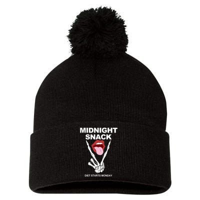 Midnight Snack Diet Starts Monday Pom Pom 12in Knit Beanie