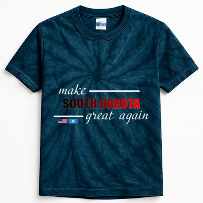 Make South Dakota Great Again Kids Tie-Dye T-Shirt