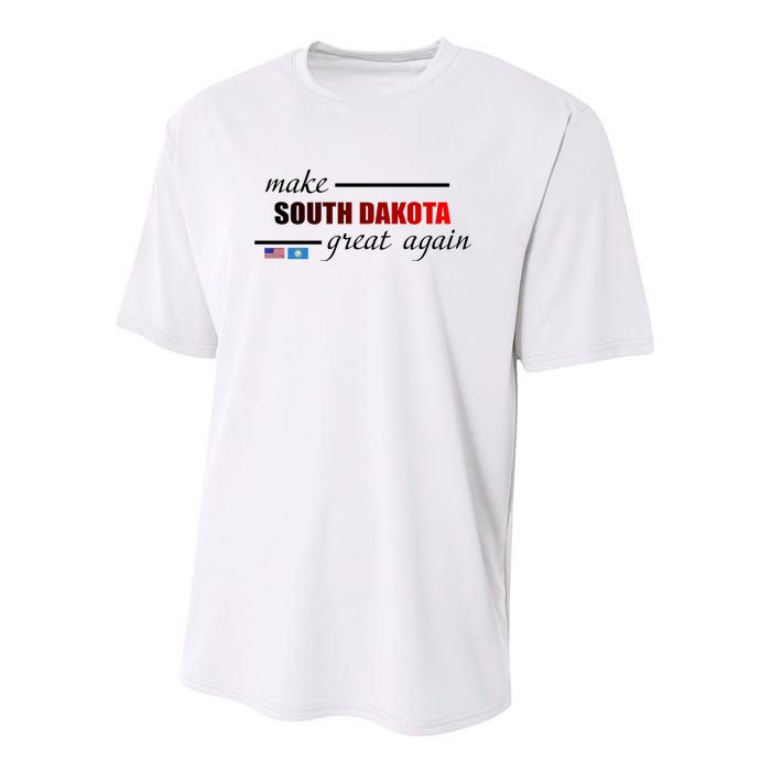 Make South Dakota Great Again Youth Performance Sprint T-Shirt