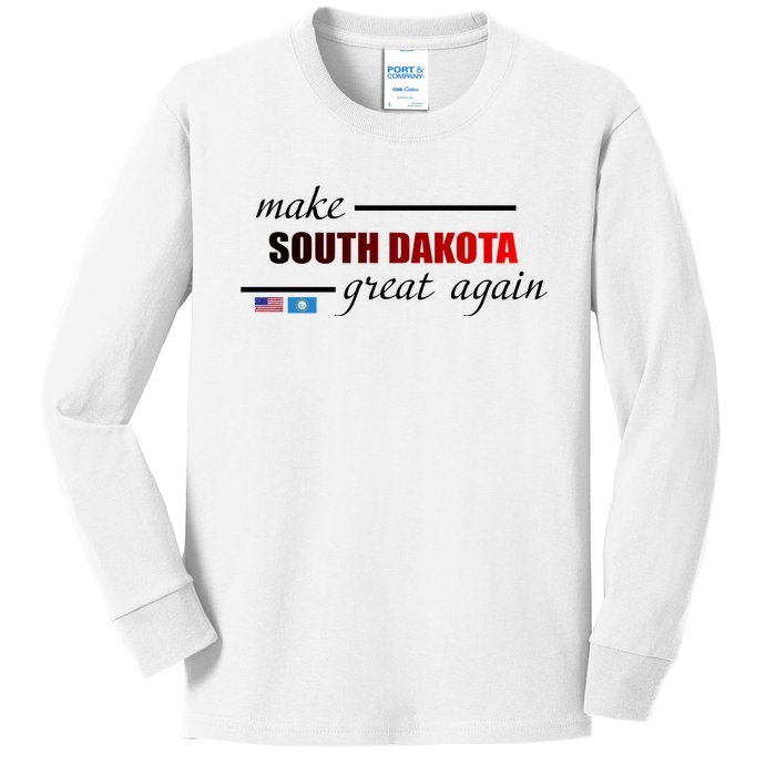 Make South Dakota Great Again Kids Long Sleeve Shirt