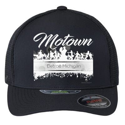 Motown Sound Detroit Michigan Distressed Vintage Flexfit Unipanel Trucker Cap