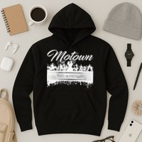 Motown Sound Detroit Michigan Distressed Vintage Hoodie