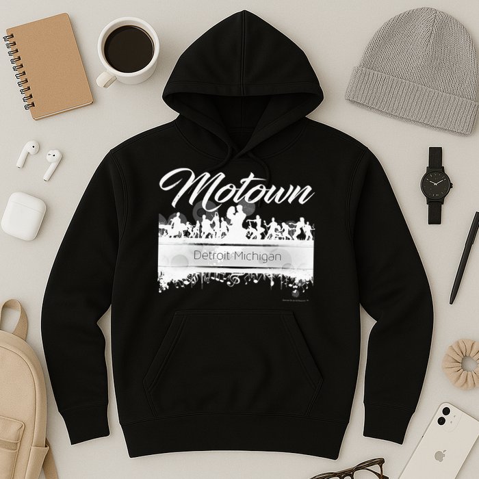 Motown Sound Detroit Michigan Distressed Vintage Hoodie