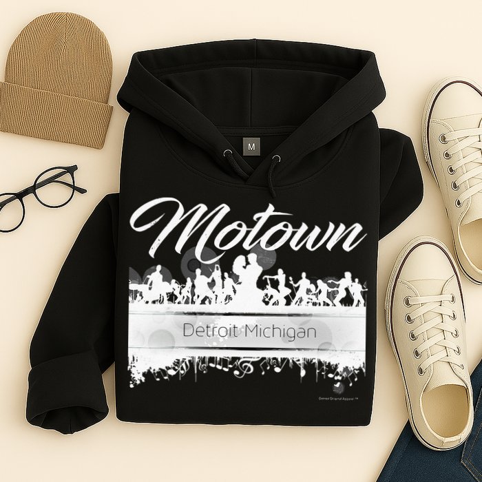 Motown Sound Detroit Michigan Distressed Vintage Hoodie