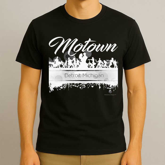 Motown Sound Detroit Michigan Distressed Vintage T-Shirt