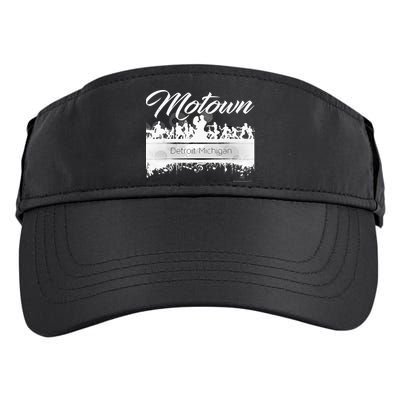 Motown Sound Detroit Michigan Distressed Vintage Adult Drive Performance Visor