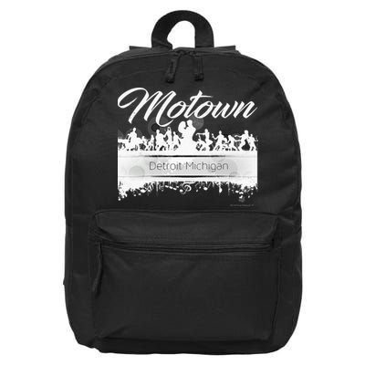 Motown Sound Detroit Michigan Distressed Vintage 16 in Basic Backpack