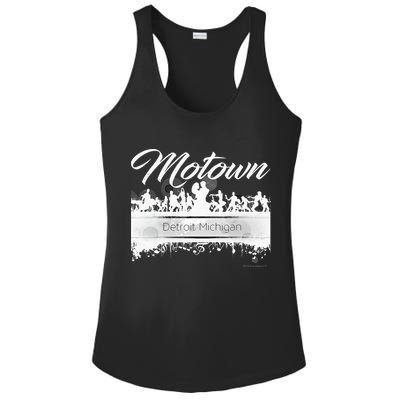 Motown Sound Detroit Michigan Distressed Vintage Ladies PosiCharge Competitor Racerback Tank