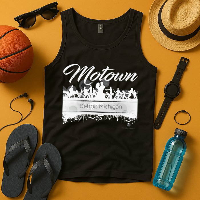 Motown Sound Detroit Michigan Distressed Vintage Tank Top