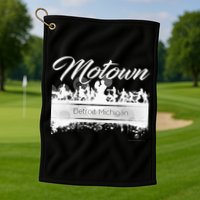 Motown Sound Detroit Michigan Distressed Vintage Golf Towel