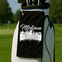 Motown Sound Detroit Michigan Distressed Vintage Golf Towel