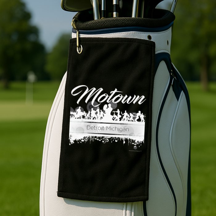 Motown Sound Detroit Michigan Distressed Vintage Golf Towel