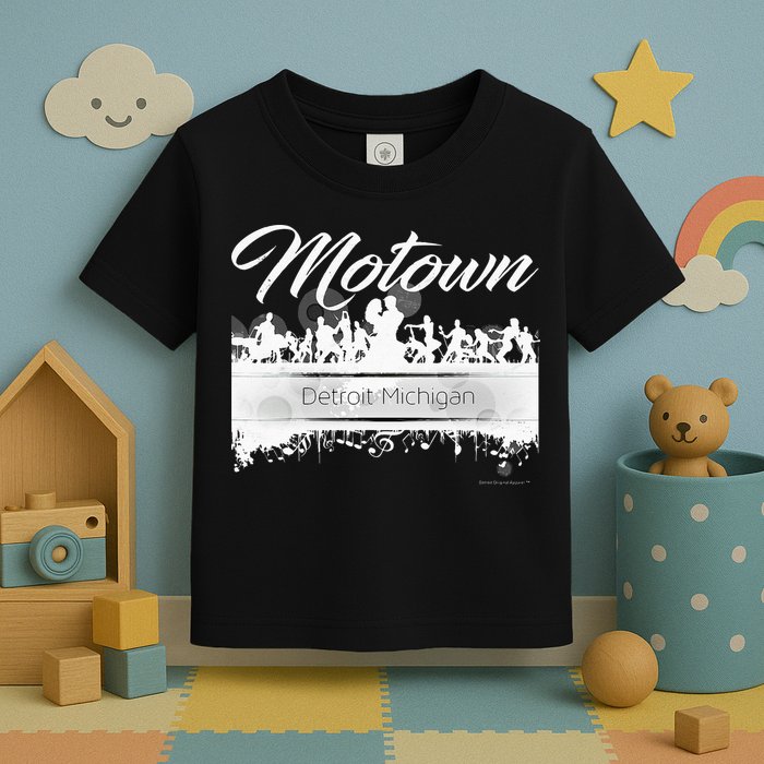 Motown Sound Detroit Michigan Distressed Vintage Toddler T-Shirt