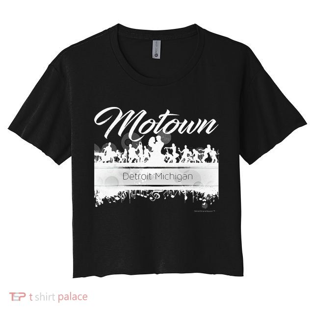 Motown Sound Detroit Michigan Distressed Vintage Crop Top